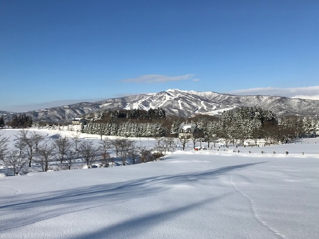 雪が積もった牧歌の里