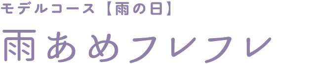 モデルコース【雨の日】雨あめフレフレ