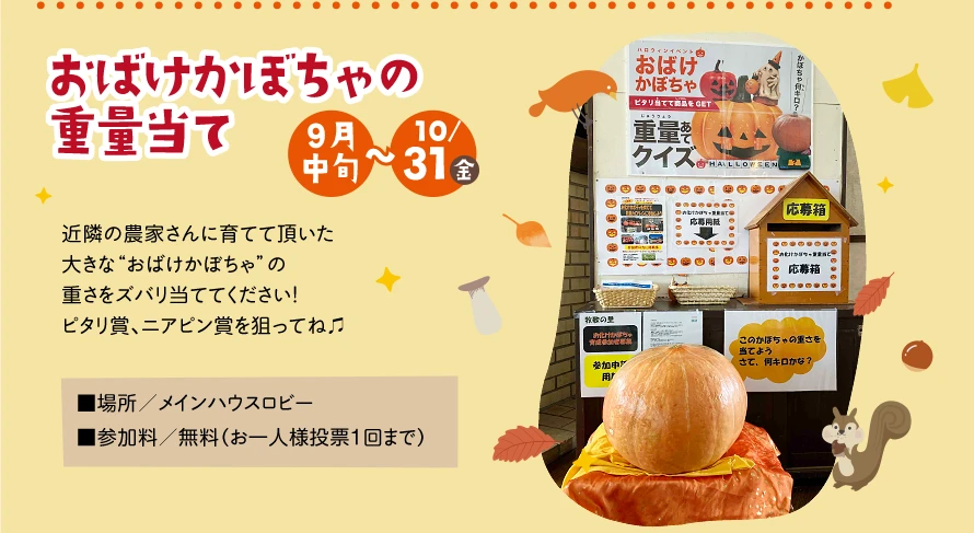 おばけかぼちゃの重量当て