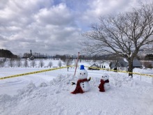 2/5(木)牧歌の里の天気《晴れ》気温は高めポカポカ雪遊び日和です♪
