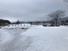 雪ではなく、雨…