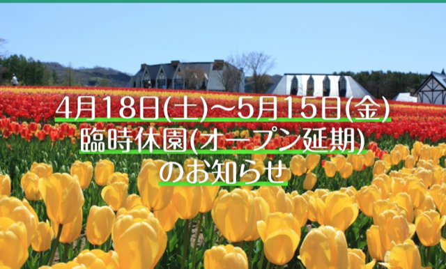 青空とチューリップ 牧歌の里